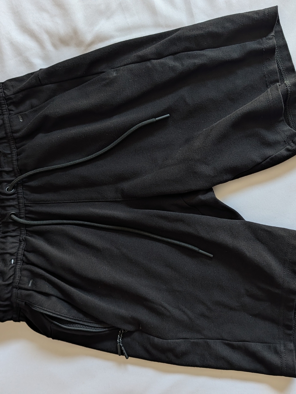 Men's Black Athletic Drawstring Shorts